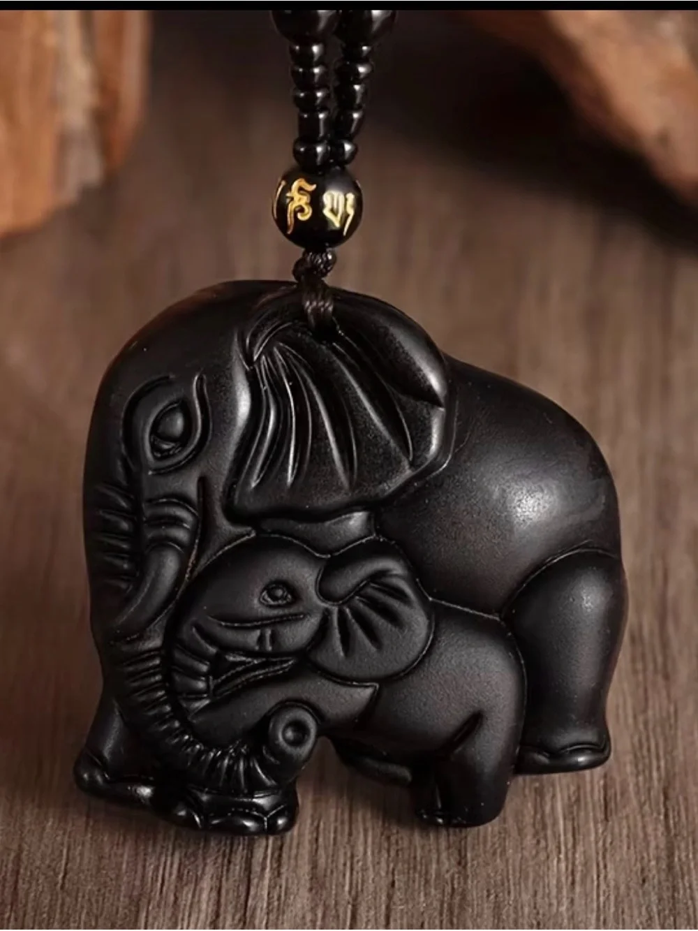 Black Elephant Pendant Necklace for Kids - Brand